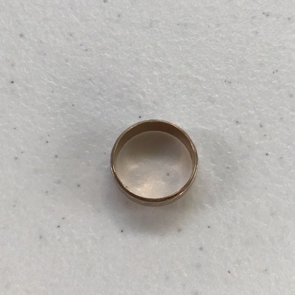 Vintage Checkered 10kt WG & YG Wedding Band - Picture 8 of 10